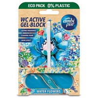Гелевый подвесной блок для туалета Ambi Pur WC Active Gel-Block Водяные цветы, 45 г